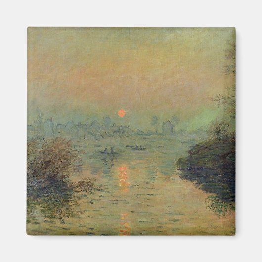 Claude Monet | Zonneafstelling over de zegen Magneet (Voorkant)