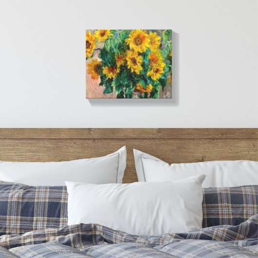 Claude Monet - Zonnebloemen Canvas Afdruk (Insitu (Slaapkamer))