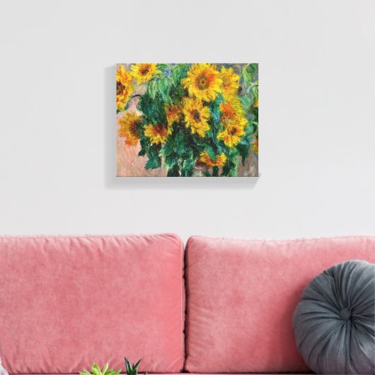 Claude Monet - Zonnebloemen Canvas Afdruk (Insitu (Woonkamer))