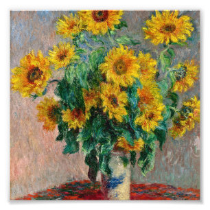 Claude Monet - Zonnebloemen Foto Afdruk