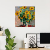 Claude Monet - Zonnebloemen Poster (Thuiskantoor)