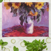 Claude Monet Zonnebloemen Theedoek (Gevouwen)