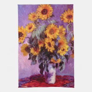 Claude Monet Zonnebloemen Theedoek