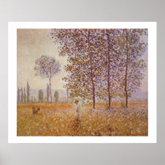 Claude Monet - Zonneeffect onder de bevolking Poster