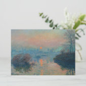 Claude Monet - Zonsondergang op de Seine bij Lavac Bedankkaart (Staand voorkant)