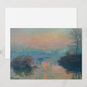 Claude Monet - Zonsondergang op de Seine bij Lavac Bedankkaart (Voorkant / Achterkant)