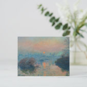 Claude Monet - Zonsondergang op de Seine bij Lavac Briefkaart (Staand voorkant)