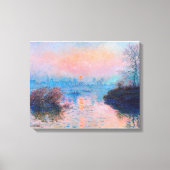 Claude Monet - Zonsondergang op de Seine bij Lavac Canvas Afdruk (Voorkant)