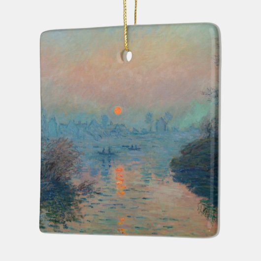 Claude Monet - Zonsondergang op de Seine bij Lavac Keramisch Ornament (Links)