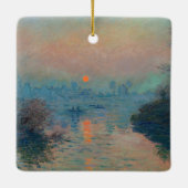 Claude Monet - Zonsondergang op de Seine bij Lavac Keramisch Ornament (Achterkant)