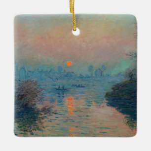 Claude Monet - Zonsondergang op de Seine bij Lavac Keramisch Ornament