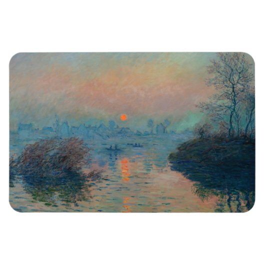 Claude Monet - Zonsondergang op de Seine bij Lavac Magneet (Horizontaal)