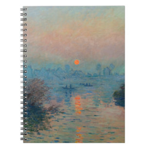 Claude Monet - Zonsondergang op de Seine bij Lavac Notitieboek