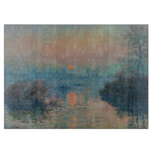 Claude Monet - Zonsondergang op de Seine bij Lavac Snijplank