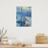 Claude Monet Zonsopgang boven zee Poster (Keuken)