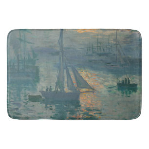 Claude Monet Zonsopgang Marine Zeilboot Impression Badmat