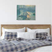 Claude Monet Zonsopgang Marine Zeilboot Impression Canvas Afdruk (Insitu (Slaapkamer))