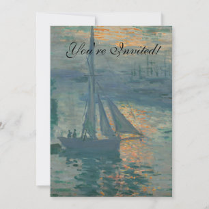 Claude Monet Zonsopgang Marine Zeilboot Impression Kaart