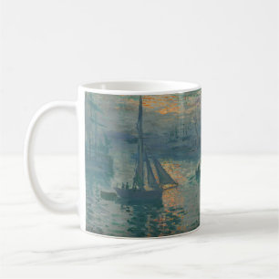 Claude Monet Zonsopgang Marine Zeilboot Impression Koffiemok