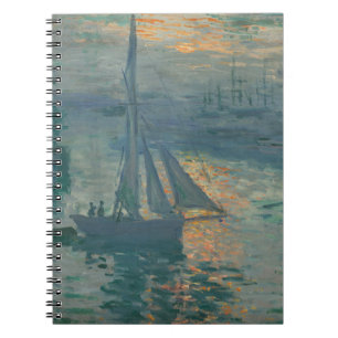 Claude Monet Zonsopgang Marine Zeilboot Impression Notitieboek