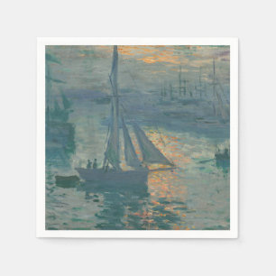 Claude Monet Zonsopgang Marine Zeilboot Impression Servet
