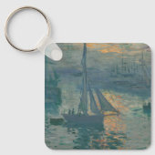 Claude Monet Zonsopgang Marine Zeilboot Impression Sleutelhanger (Voorkant)