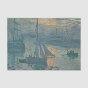 Claude Monet Zonsopgang Marine Zeilboot Impression Tissuepapier
