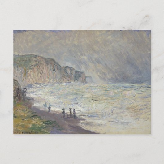 Claude Monet - Zwaar Zee in Pourville Briefkaart (Voorkant)