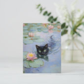 Claude Monet Zwarte Kat  Briefkaart (Staand voorkant)