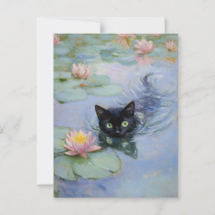 Claude Monet Zwarte Kat  Briefkaart