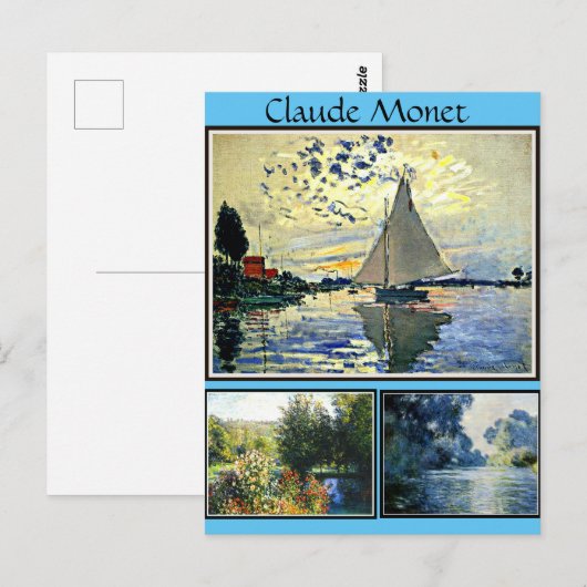 Claude Monet's beroemde schilderijen Briefkaart (Voorkant / Achterkant)