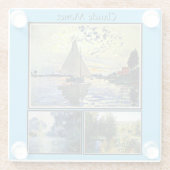 Claude Monet's beroemde schilderijen Glazen Onderzetter (Achterkant)