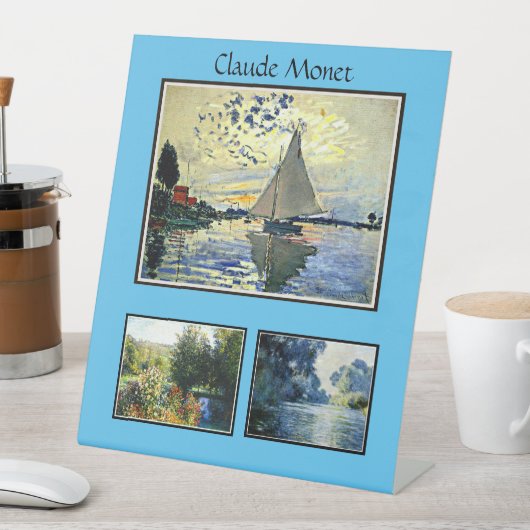 Claude Monet's beroemde schilderijen Reclamebord Met Voetstuk (Insitu)