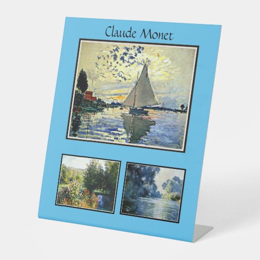 Claude Monet's beroemde schilderijen Reclamebord Met Voetstuk (Voorkant)