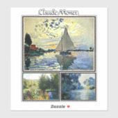 Claude Monet's beroemde schilderijen Sticker (Vel)