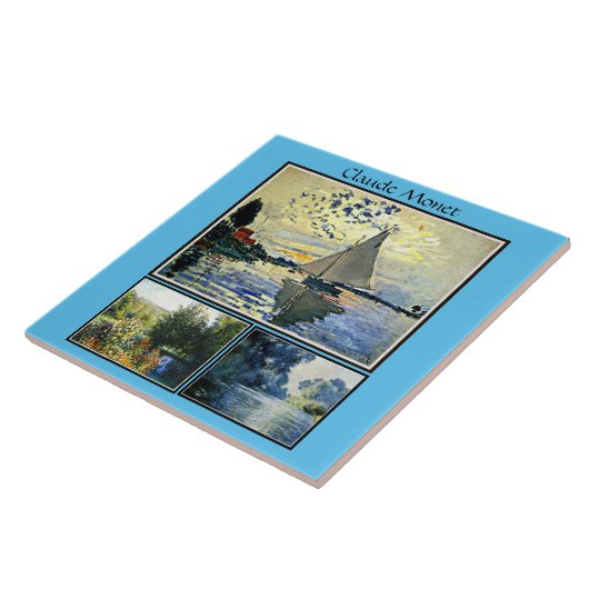 Claude Monet's beroemde schilderijen Tegeltje (Zijkant)
