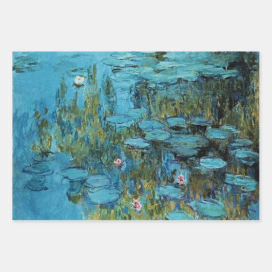 Claude Monet's beroemde waterlilies Inpakpapier Vel (Voorkant 2)
