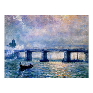 Claude Monet's Charing Cross Bridge (1903) Perfect Poster