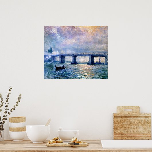 Claude Monet's Charing Cross Bridge (1903) Poster (Keuken)