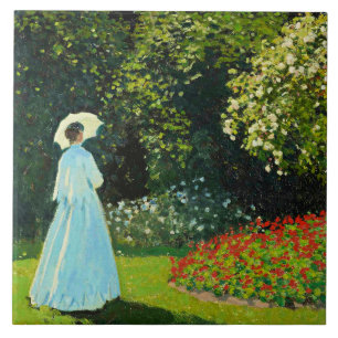 Claude Monets, Dame in de tuin, Tegeltje