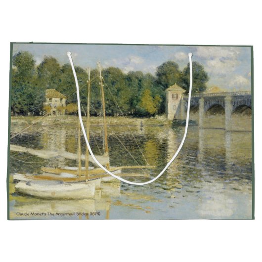 Claude Monets De brug van Argenteuil (1874) Groot Cadeauzakje (Achterkant)