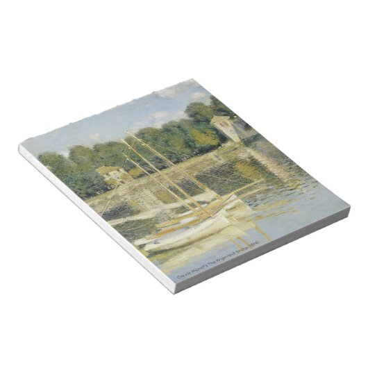 Claude Monets De brug van Argenteuil (1874) Notitieblok (Schuin)
