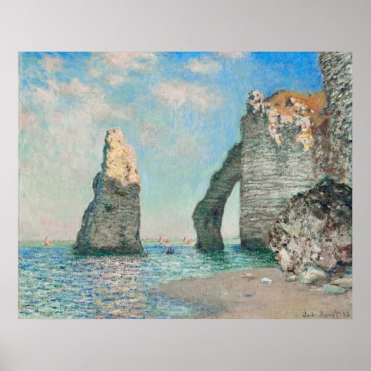 Claude Monets De Kliffen bij Étretat 1885 Poster (Voorkant)