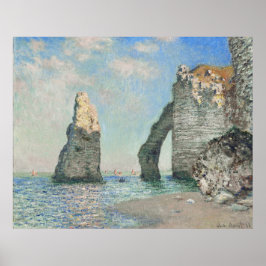 Claude Monets De Kliffen bij Étretat (1885) Poster