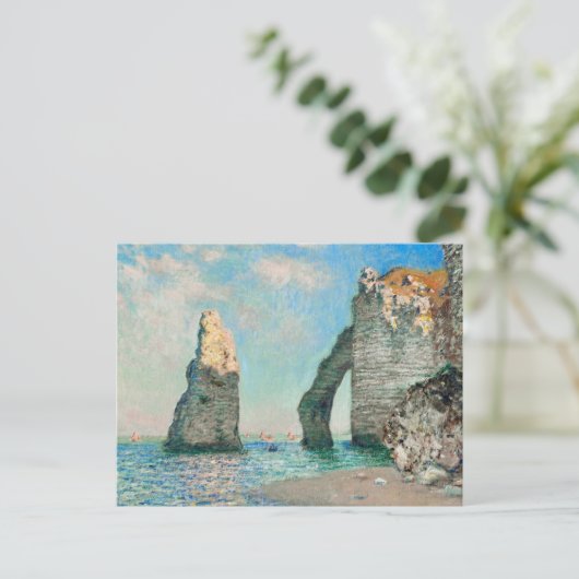 Claude Monet's Étretat Cliffs Briefkaart (Staand voorkant)