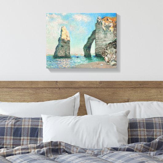 Claude Monet's Étretat Cliffs Canvas Afdruk (Insitu (Slaapkamer))