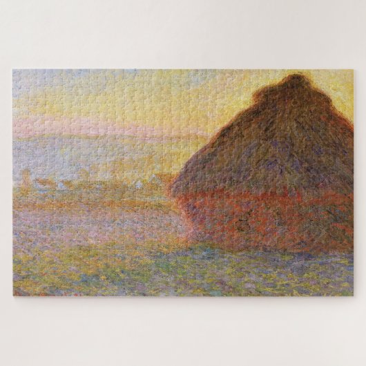 Claude Monets Graanschuur (Zonsondergang) (1890–18 Legpuzzel (Horizontaal)