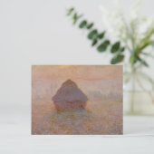 Claude Monet's Grainstack, Zon in de mist (1891) Briefkaart (Staand voorkant)
