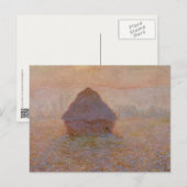 Claude Monet's Grainstack, Zon in de mist (1891) Briefkaart (Voorkant / Achterkant)