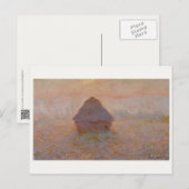 Claude Monet's Grainstack, Zon in de mist (1891) Briefkaart (Voorkant / Achterkant)